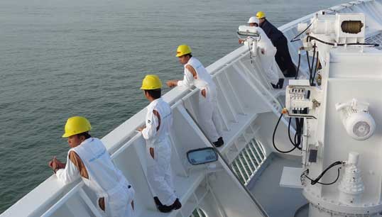 Image:The need for recognition as key workers: many seafarers are still stuck onboard their vessels due to the pandemic crew change crisis, and even those at home may not have priority access to Covid-19 vaccinations