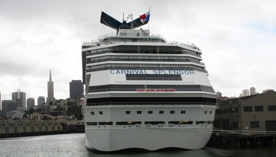 Image:Carnival Line Concordia-class cruiseship Carnival Splendour in San Francisco. Image. file pic, Wikimedia Commons.
