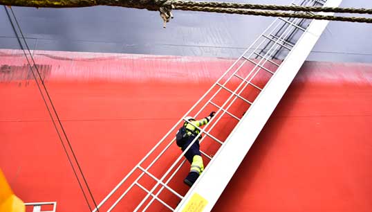 Image:The fleet-wide gangway-up order forces civilian seafarers to stay onboard all US government-owned/government-operated vessels, as well as vessels operated under MSC contracts, suspending crew shore leave worldwide. Image: Danny Cornelissen