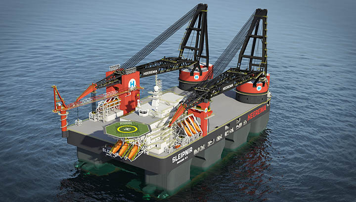 Image:Sleipnir is named after Norse God Odin’s eight-legged stallion. Image: Heerema. 