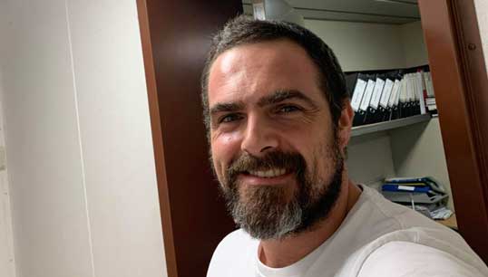 Image:Chief engineer Matt Forster, one of the seafarers interviewed in the IMO video.  Image: IMO.