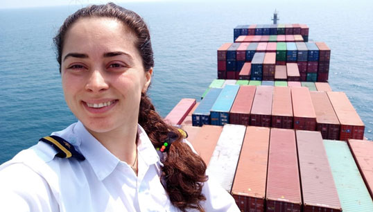 Image:Second officer Natia Labadze: 'I believe that I will be an example for girls who want to break stereotypes, who want to be independent and have a meaningful place in the professional world.' Image: IMO media Flickr