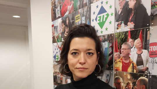 Image:ETF acting general secretary Livia Spera . Image: Twitter