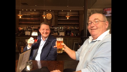 Image:Terry Snee (right) with Nautilus Federation director Mark Dickinson. Image: Nautilus International