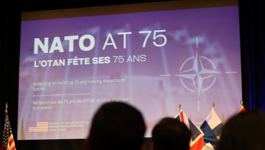 Image:Events at a conference held in Canada to mark NATO's 75th anniversary have been focused on what the organisation's role should be in future. The panel discussion, above, was held in Canada in April 2024, at a separate event organised by the US Embassy/consulates in Canada. Image: Wikimedia Commons