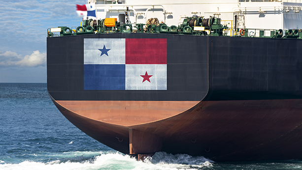 Image:Container cargo freight ship flying the Panama flag - one of the many vessels Nautilus is calling for inspection by Port State Control for breaching MLC guidelines by extending seafarers contracts. Image: Getty Images