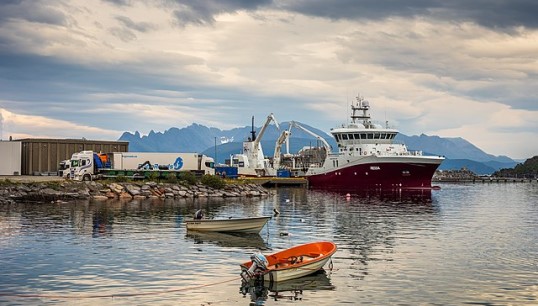 Image:The port of Skjervøy, Norway. Image: Wikimedia commons
