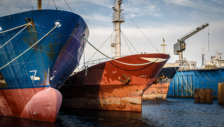 Image:EU ship recycling regulations require all large EU-flagged sea-going vessels to use an approved facility. Image: Getty Images