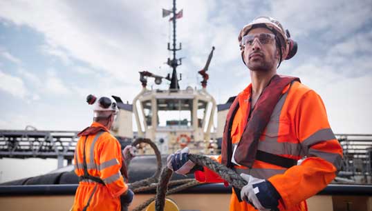 Image:Tugboat crew at work. Image: Monty Rakusen/Getty Images