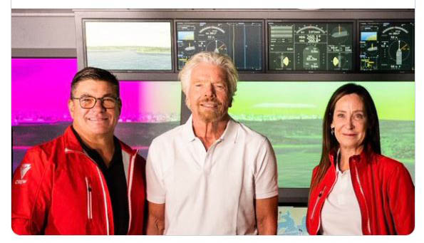 Image:Virgin Cruises' tweet: 'It doesnt matter if you're a founder, a Captain, or a CEO – our onboard Crew's uniforms don't include any epaulette stripes or rank displays, because every individual is ready to provide RockStar Service at all times.'