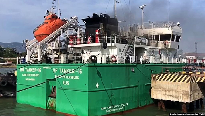 Image:Three died in an explosion on VolgaFlot's VF Tanker-16 on 11 June. Image: TASS