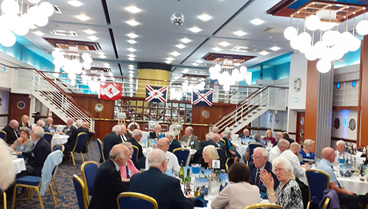 Image:Former Clan Line shipmates meeting up at the Liner Hotel in Liverpool. Image: Dave Tyler