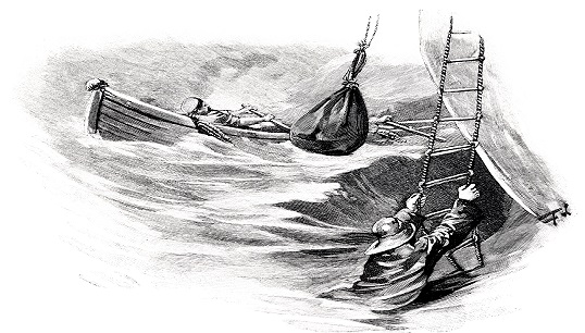 Image:'On getting a Pilot on board in Bad Weather at Sea.' Image: Getty Images