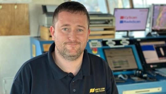 Image:Second officer Dean Hodgson, who was the 2024 Slater awardee for Outstanding Achievement. Images: used with permission