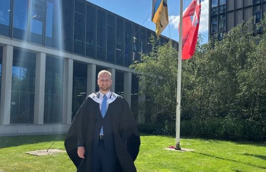 Image:Recently elected Nautilus Council member Fraser McNally, who has just finished his cadetship, at his graduation 