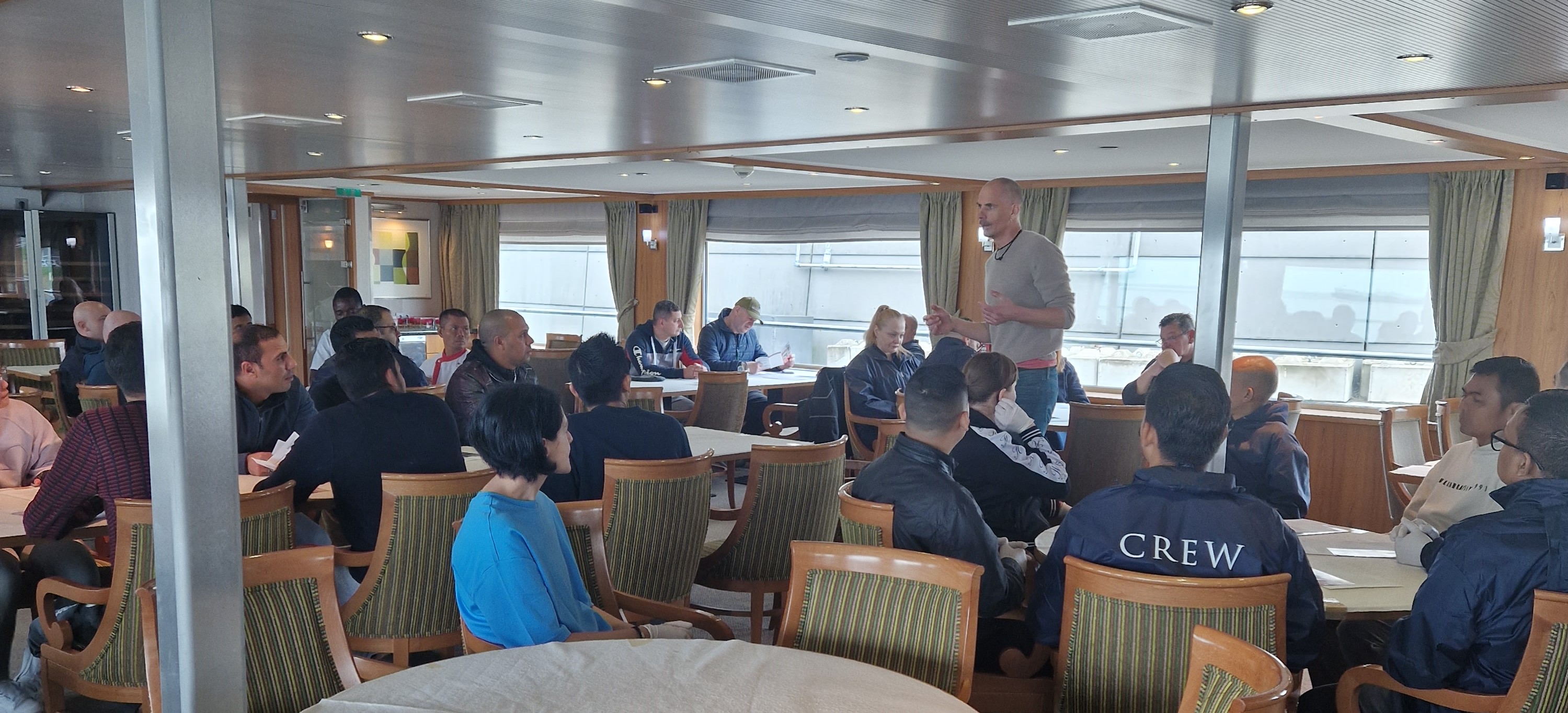 Image:Nautilussekretär Holger Schatz während eines Kick-Off-Meeting bei River Advice in Lelystad (NL) Image: Nautilus International