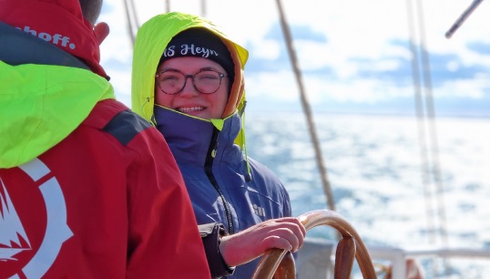 Image:Idske Regtien gives some insights into the role of a Merchant Navy second officer. Image: courtesy of Idske Regtien