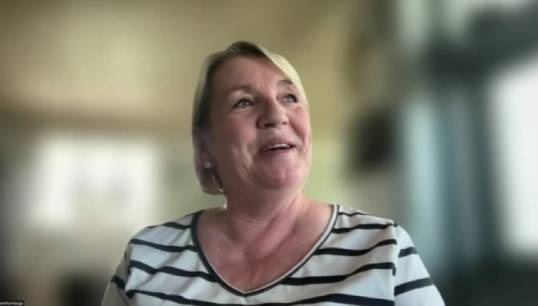 Image:Selling the benefits of a seafaring career: Captain Inger Thorhauge. Image: Nautilus International
