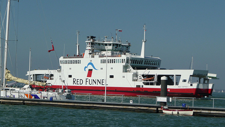 Image:The Red Funnel car ferry Red Osprey. Image: Wikimedia Commons