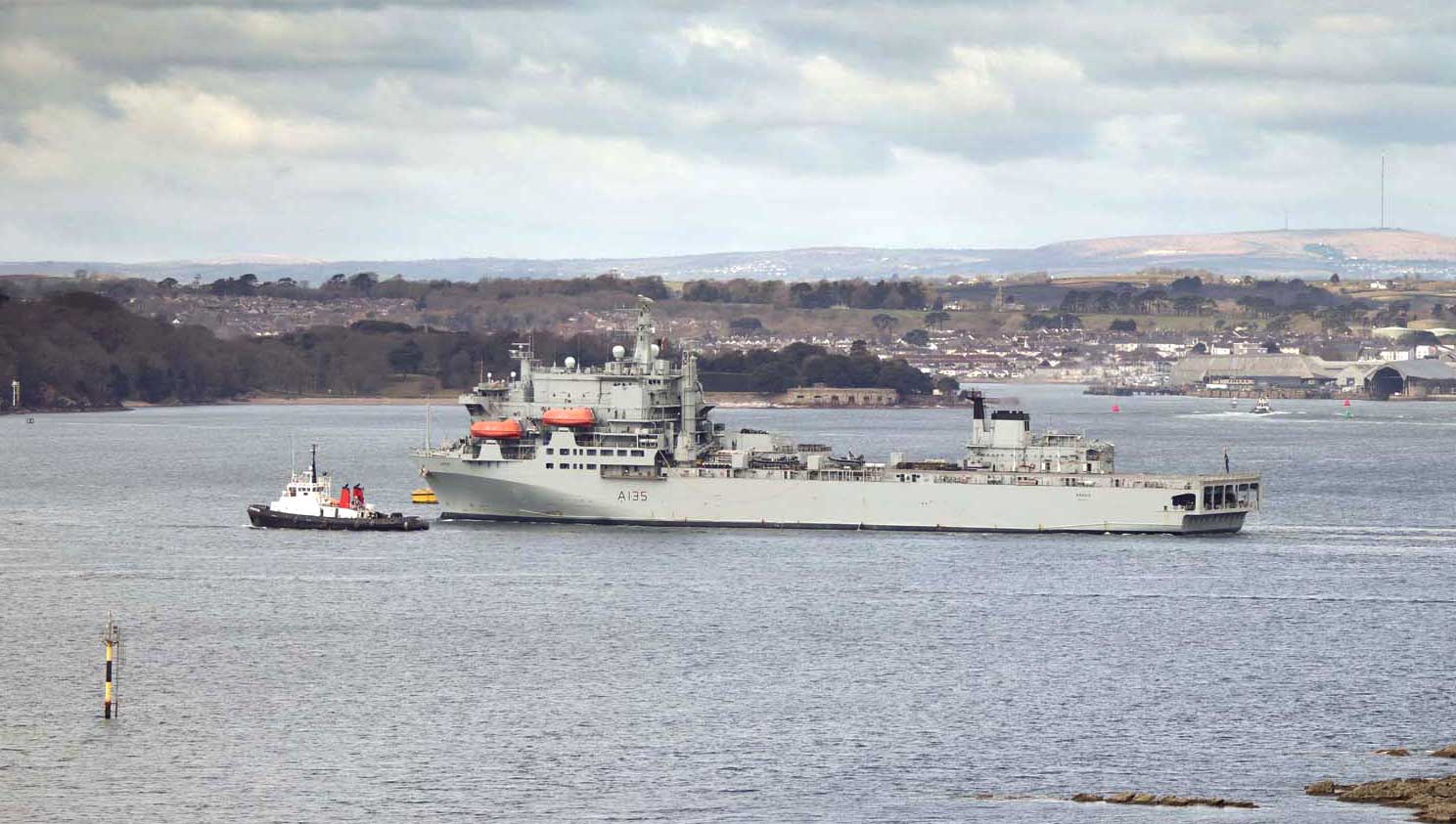 Image:RFA Argus deploying in support of Covid-19 Image: RFA