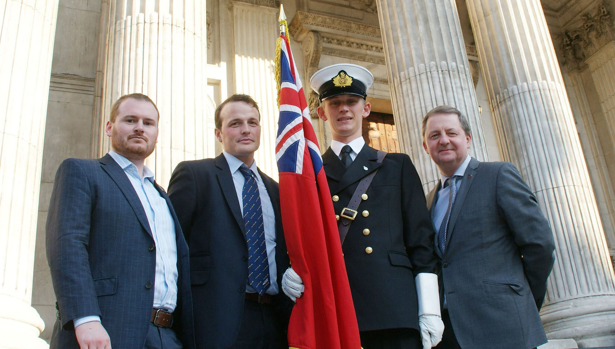 Image:Nautilus general secretary Mark Dickinson (far right) with (from left) Council member Thomas Cardy, professional and technical officer David Appleton, and member Matt Banks.