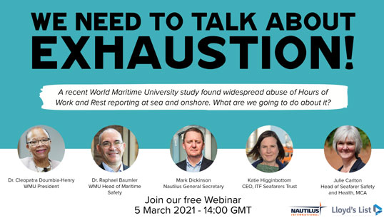 Image:The webinar will focus on lessons learned from the World Maritime University report and what steps can be taken to improve the system