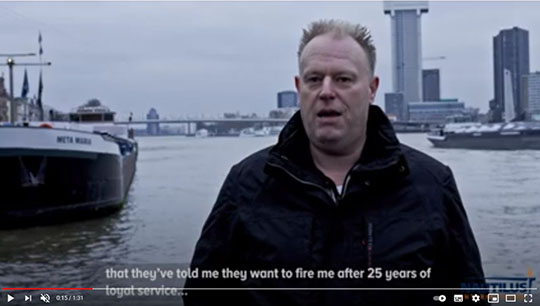 Image:Maersk employees describe treatment following many years loyal service. 