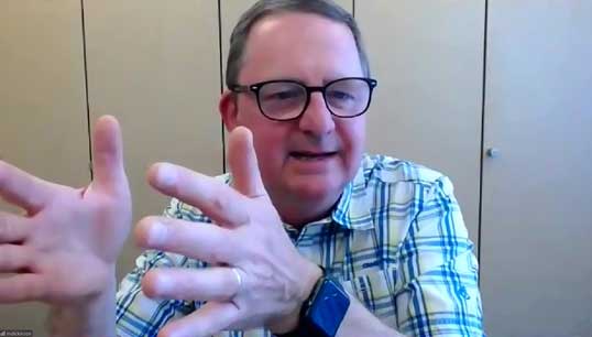 Image:Nautilus general secretary Mark Dickinson during the Mersey Maritime 'Face to Face' online session.
