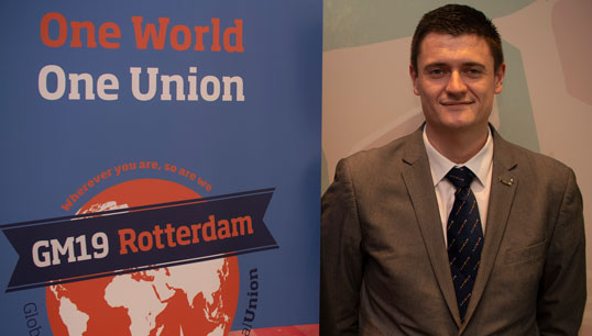 Image:Nautilus strategic organiser Martyn Gray. Image: Alex Groothedde
