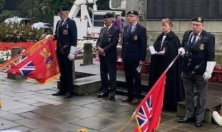 Image:Nautilus member John Clarry (middle) leads the Merchant Navy Day service at the Harrogate war memorial . The service was conducted by the Harrogate branch of the Merchant Navy Association, which is happy to welcome new joiners. Image: courtesy of Mr Clarry