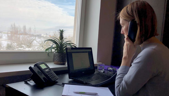 Image:One of the Nautilus 24/7 emergency helpline service team takes a member call.