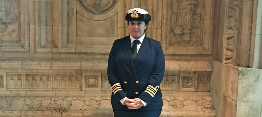 Image:Nautilus Champion and deputy captain with Carnival UK, Martel Fursdon.