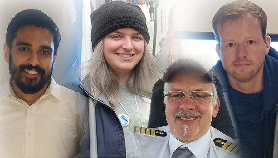 Image:Four of the six new members who will be invited to the 41st Nautilus Council meeting in Rotterdam on 26 June. From left: Bari Khan, Samantha Belfitt, Harald Ludwig and Ashley Gale.