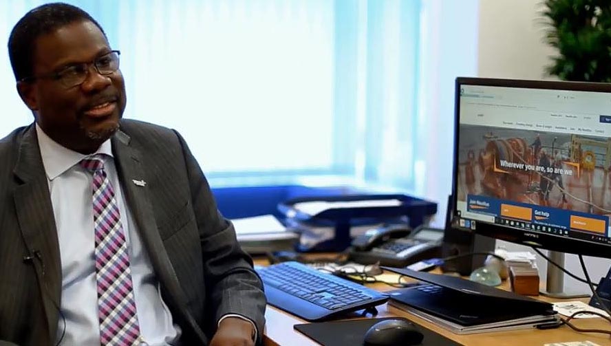 Image:Olu Tunde, the Union's assistant general secretary, explains how the new Nautilus website is designed to be fully responsive to the various devices seafarers take onboard.