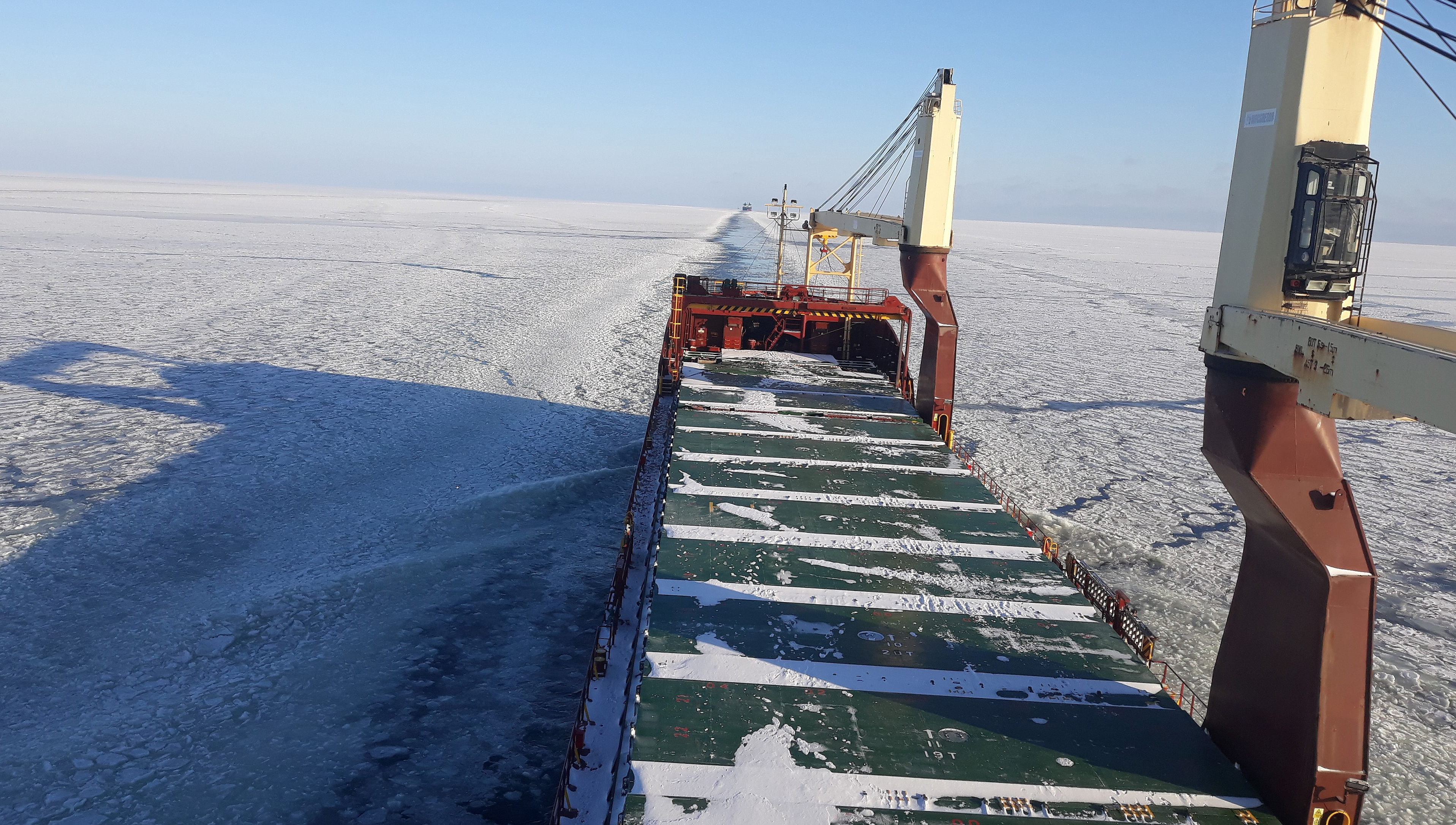 Image:Third Mate Kim Ybanez snapped his entry calling into St Petersburg, Russia on   multipurpose vessel MV Vectis Isle during a worldwide route.
