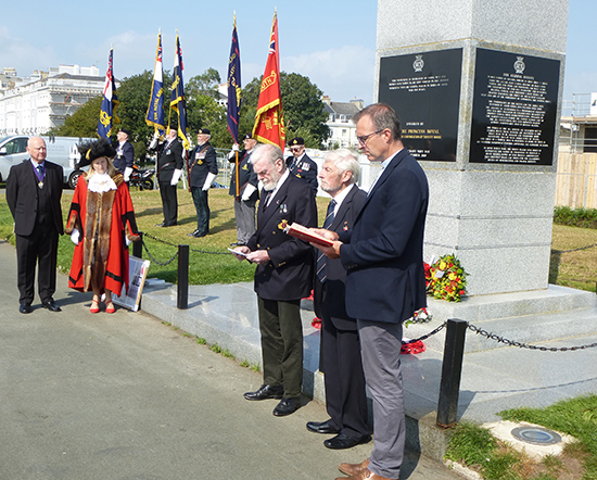 Image:Merchant Navy Day celebrations at the Plymouth Merchant Navy Monument. All images: Paul Wright