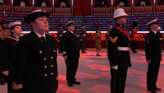Image:Nautilus liaison officer Dave Gatenby (middle rear) and communications rating Molly Oakley formed part of the contingent along with two Royal Navy instructors from HMS Collingwood.