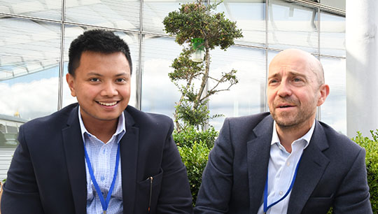 Image:Sea to City mentee Ron Llamas, left, and Chairman of Maritime London Phil Parry.