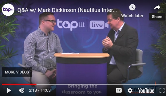 Image:Mark Dickinson being interviewed on Tapiit Live