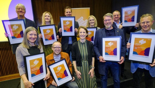 Image:Award winners including Nautilus general secretary Mark Dickinson (top right). Image: TUC