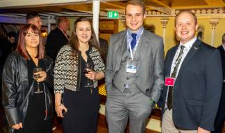 Image:L-R Nautilus strategic organiser Rachel Lynch with members Lorna Baird and Alexander Day, and international organiser Danny McGowan 