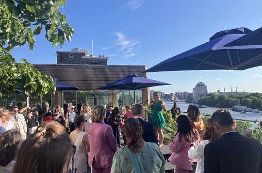 Image:WISTA UK secretary Gina Panayiotou at the annual summer event. Image: Nautilus International