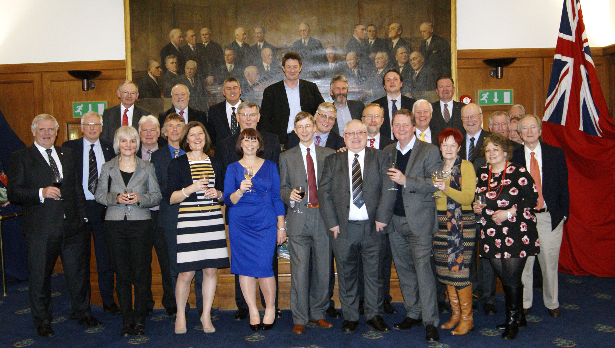 Image:Industry guests farewell Nautilus senior national secretary Allan Graveson at HQS Wellington.