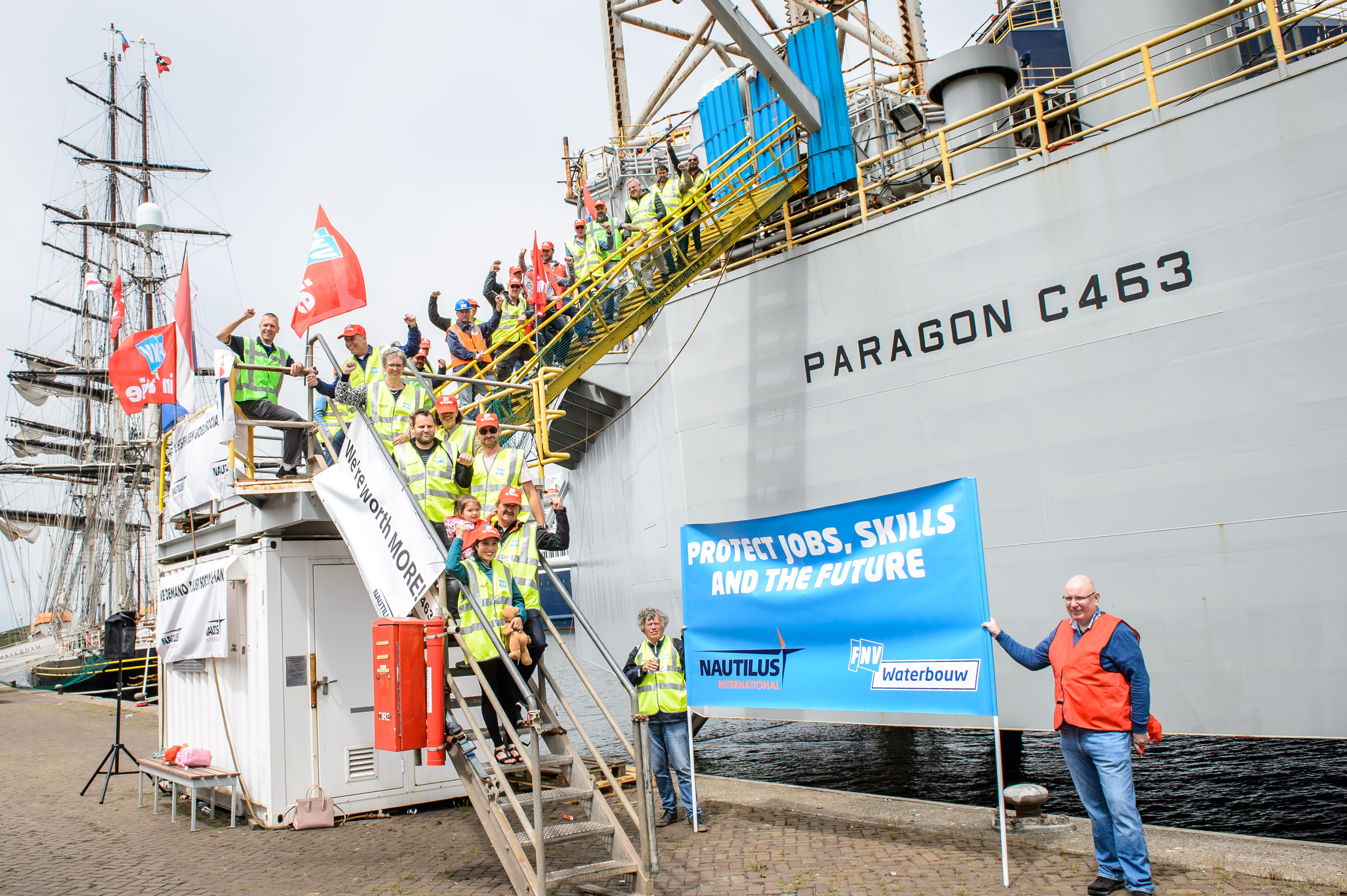 Image:Protestactie Paragon personeel in IJmuiden