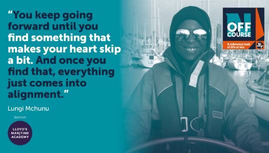 Image:Lungi Mchunu, the first African woman to sail to the Arctic. Image: CPL/Nautilus