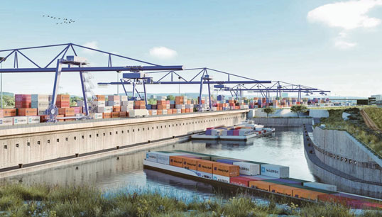 Image:Nautilus is running a campaign demanding binding compliance with social standards by all companies involved in the redevelopment – whether in shipping, road transport, port transhipment or rail.
