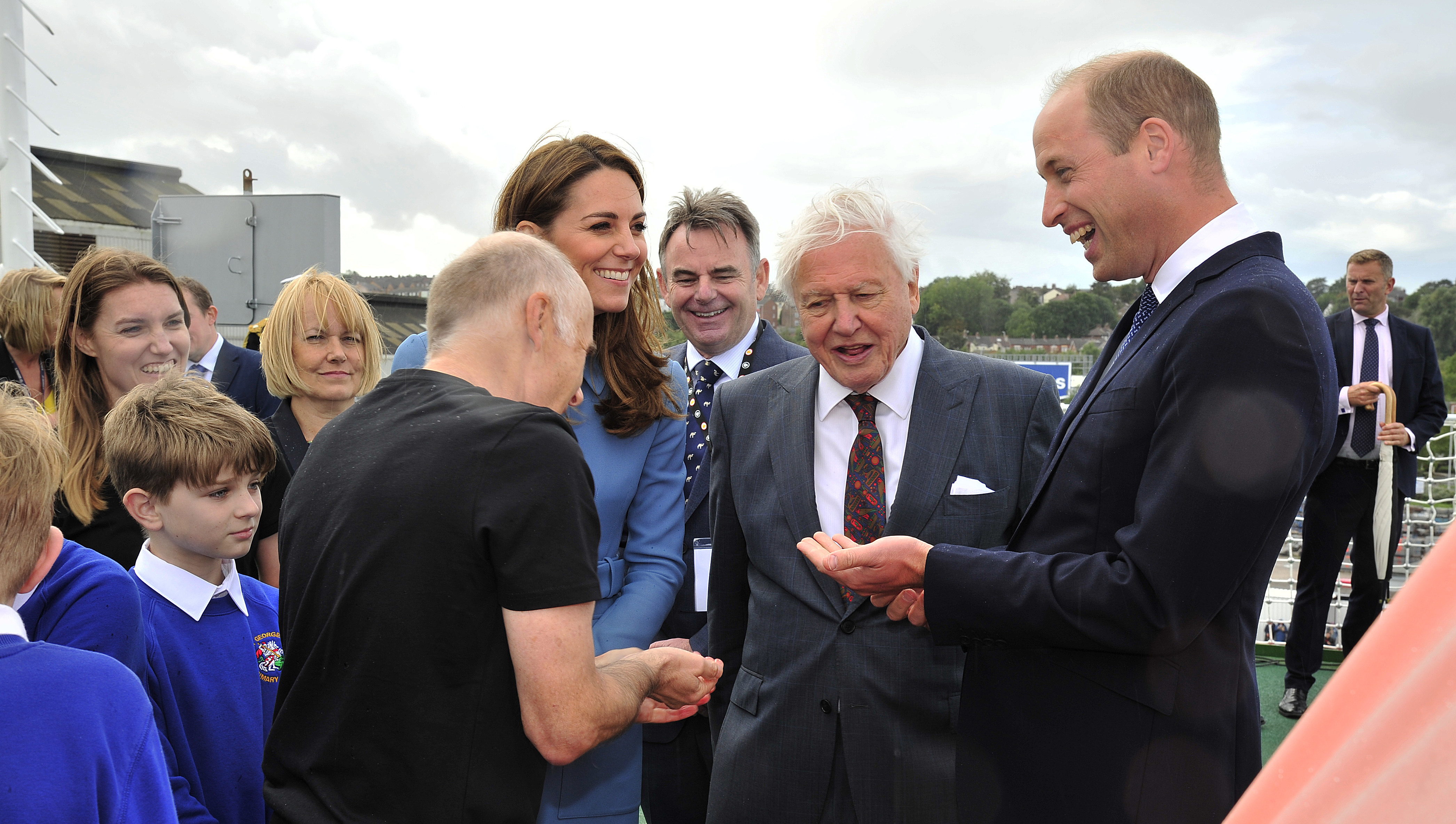 Image:RRS Sir David Attenborough polar research ship naming ceremony was attended by the Duke and Duchess of Cambridge and the broadcaster after which the vessel was named. Images: Polaris Media for Cammell Laird and British Antarctic Survey.