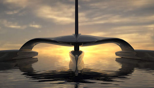 Image:The new unmanned robotic research ship Mayflower. Image: Shuttleworth Designs
