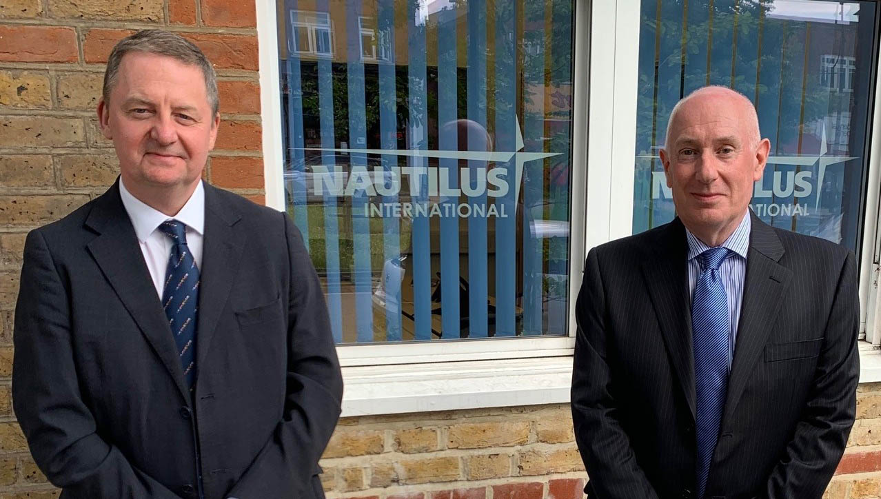 Image:L_R: Nautilus general secretary Mark Dickinson and Commodore David Eagles at Nautilus HQ. 