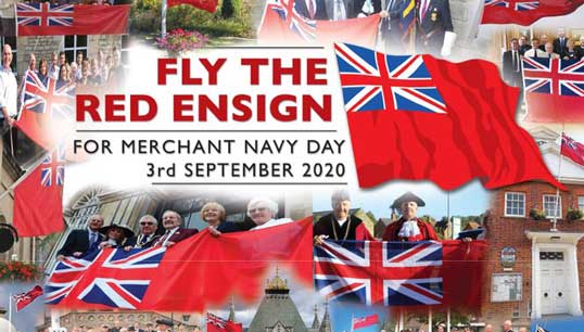 Image:UK Merchant Navy Day's annual Red Ensign flag-raising event pays tribute to seafarers,